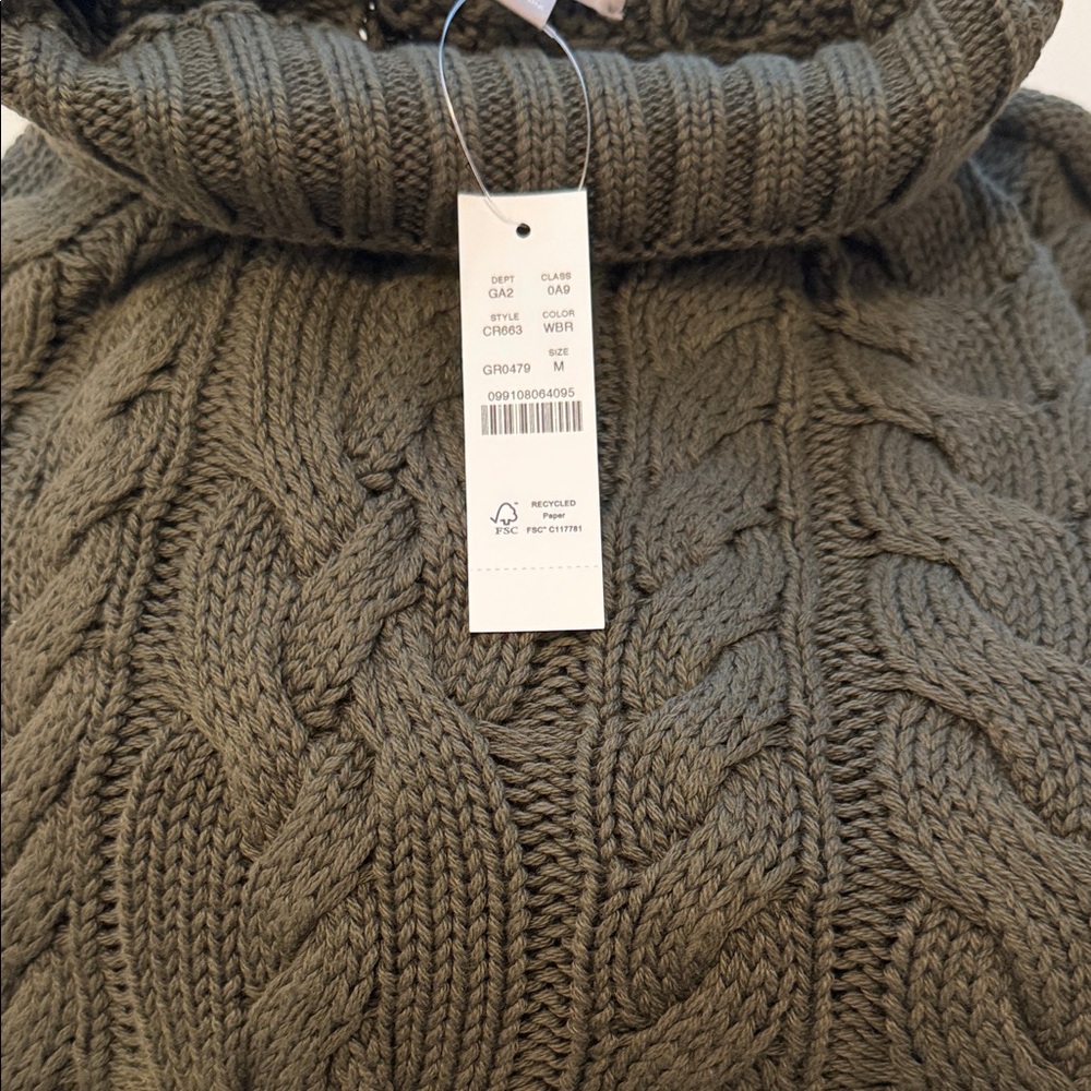 J. Crew Olive Cable-Knit Rollneck Sweater - Picture 3 of 8
